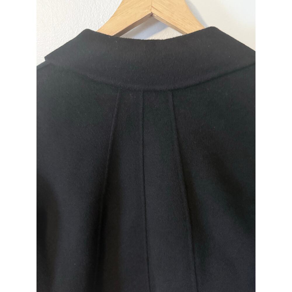 TALBOTS black wool blend double breasted 3/4 sleeve blazer jacket petite - Picture 7 of 10